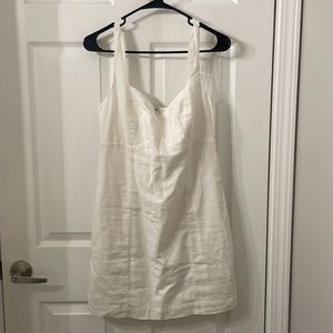 Abercrombie linen blend corset seamed dress🤍